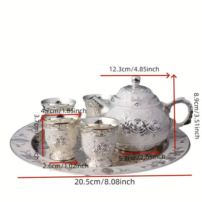 6pcs Light Luxury Peony Tea Set, High-end Tea Set, Brewing Clear Tea Set, For Home Restaurant Hotel Office, Tea Accessories, Gift For Tea Lovers, Tea Ceremony Accessories Good Vibrations