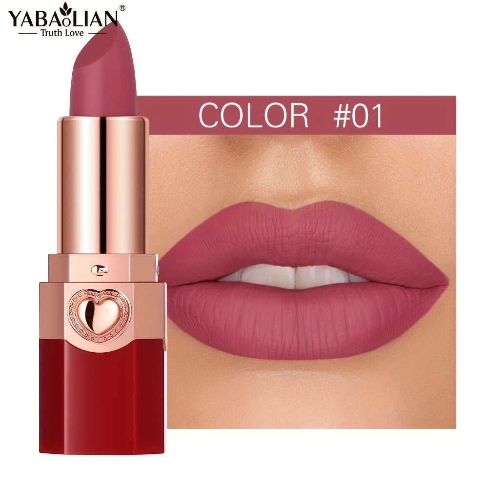YABAOLIAN Lipstick 12 Colors Lipstick High Pigment Long Lasting Waterprrof Cosmetic Matte Lipstick Good Vibrations