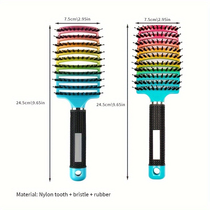 1pc Magic Scalp Massage Hair Brush for Women - Professional Detangling Tool for Wet Curly Hair - Hairdressing Tool, Detangling Brush, Ergonomic Handle, Durable Bristles, Salon Professionals, Styling Accessory, Sleek Design, S Good Vibrations