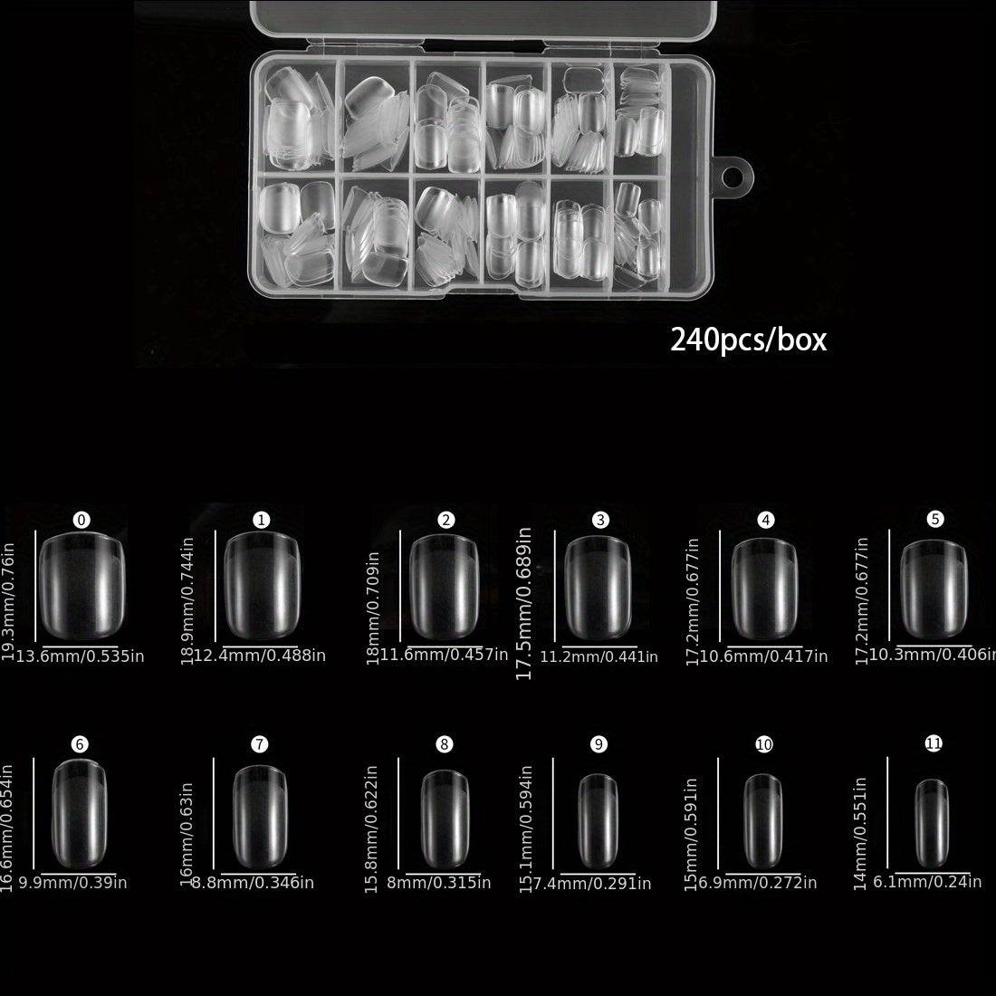 240pcs XXS Short Matte Clear Soft Gel Nail Tips - Easy-to-Apply False Nails for Quick Nail Extensions - Ideal Manicure Tool for DIY Nail Art Enthusiasts Good Vibrations