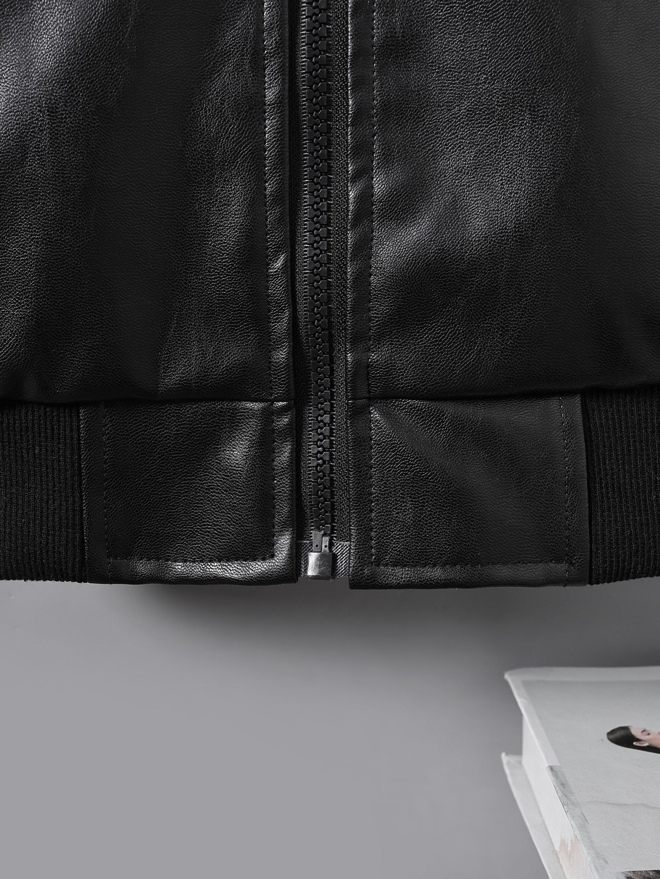 Boys' Comfortable Fleece-Lined Zip Jacket for Autumn And Winter, Thickened And Warm, New Korean-Style Motorcycle Jacket for Fall And Winter 2024. Good Vibrations