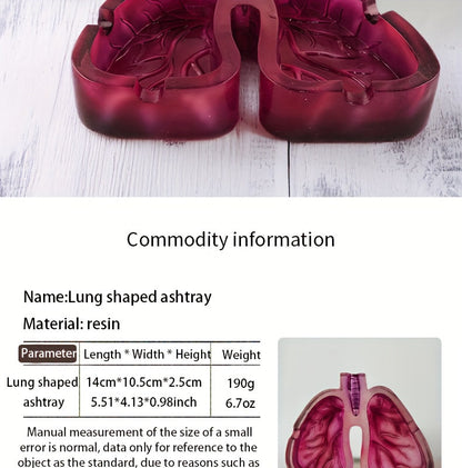 Room Decor 1pc Artistic Lung-Shaped Resin Ashtray, Creative Home Office Decorative Gift, Smoking Room Accessory Good Vibrations Adult Super Store