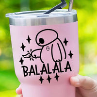 1pc Only Sticker Baymax Ba La La La Laptop Waterproof Removable Decals, Big Hero 6 Baymax Vinyl Sticker for Car Window Bumper Decor, Perfect for Decorating Your Vehicle! Good Vibrations Adult Super Store