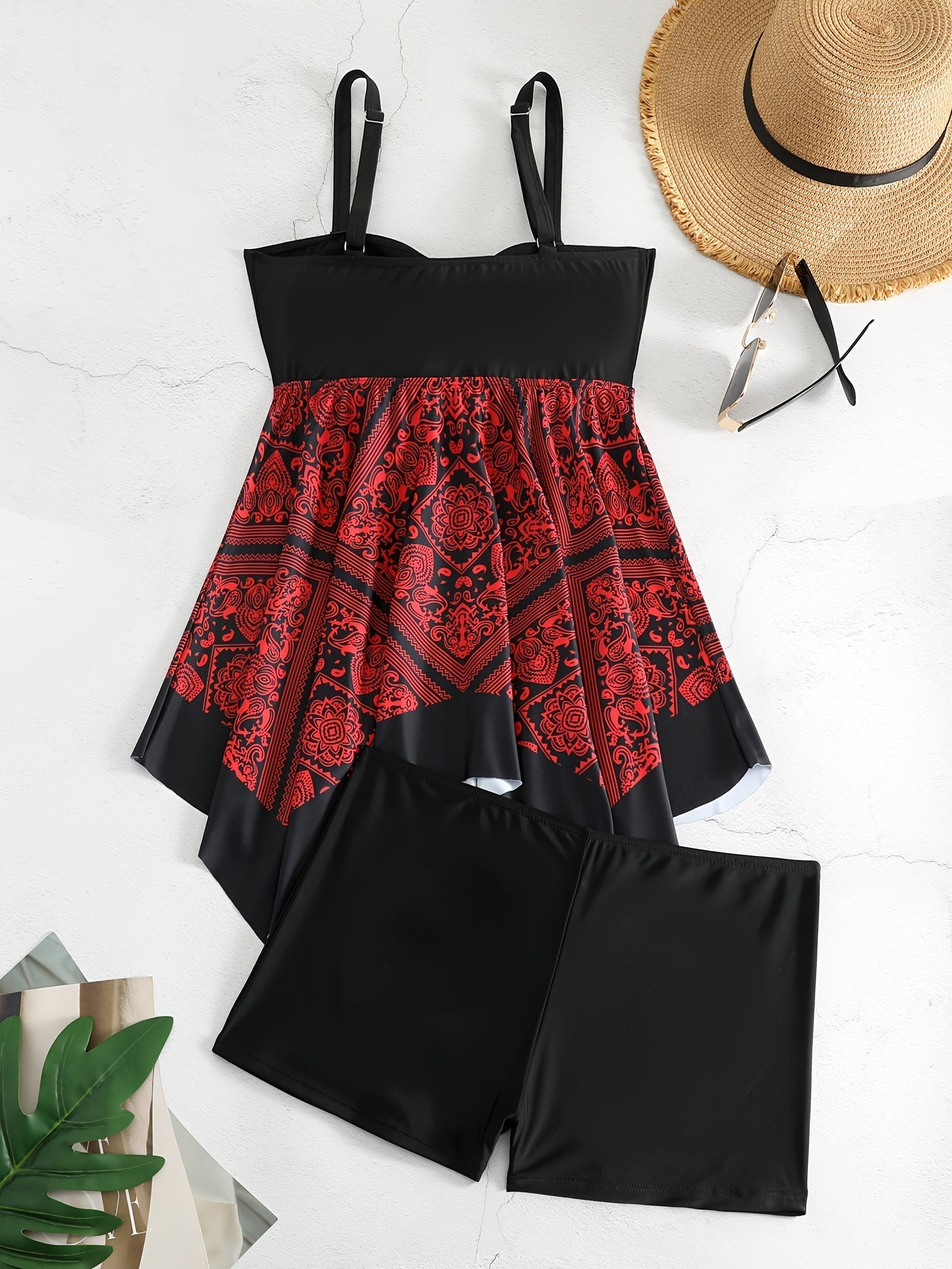 [Sexy Swimsuit] Sexy Plus Size Women's One-Piece Printed Swimsuit | Printed Swimwear Good Vibrations
