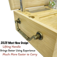 1set, Large Stash Box, Wooden Storage Box with Tray, Bamboo Storage Box with Lock And Accessories, Smoking Paper Anti-odor Canister Private Box with Brush, Household Gadget, Christmas Gifts, Christmas Supplies, Christmas Part Good Vibrations Adult Super Store