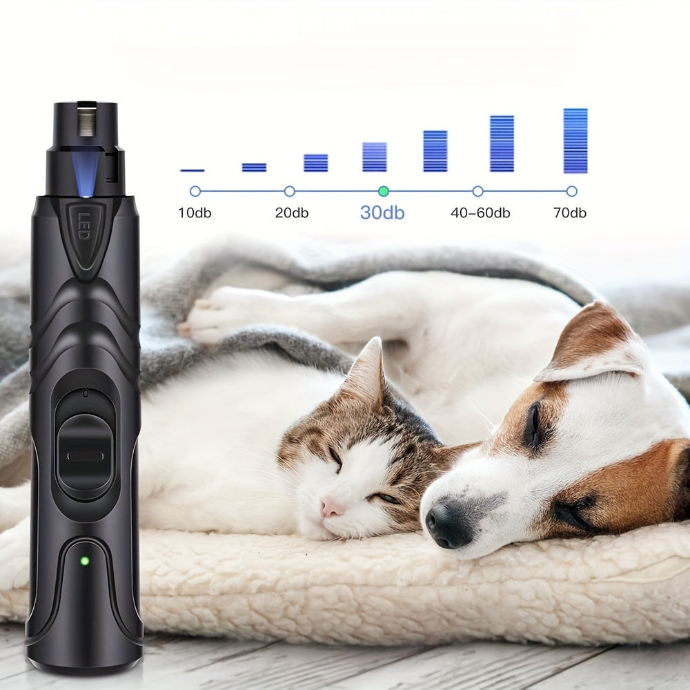 1 Powerful Pet Nail Trimmer - Ultra-Effective Trimming with Advanced Electric Claw Grinder Technology and Safe Nail Clipping - Perfect for Small to Medium-Sized Furry Friends, Long-Lasting Built-in Lithium-Ion Battery, Conven Good Vibrations