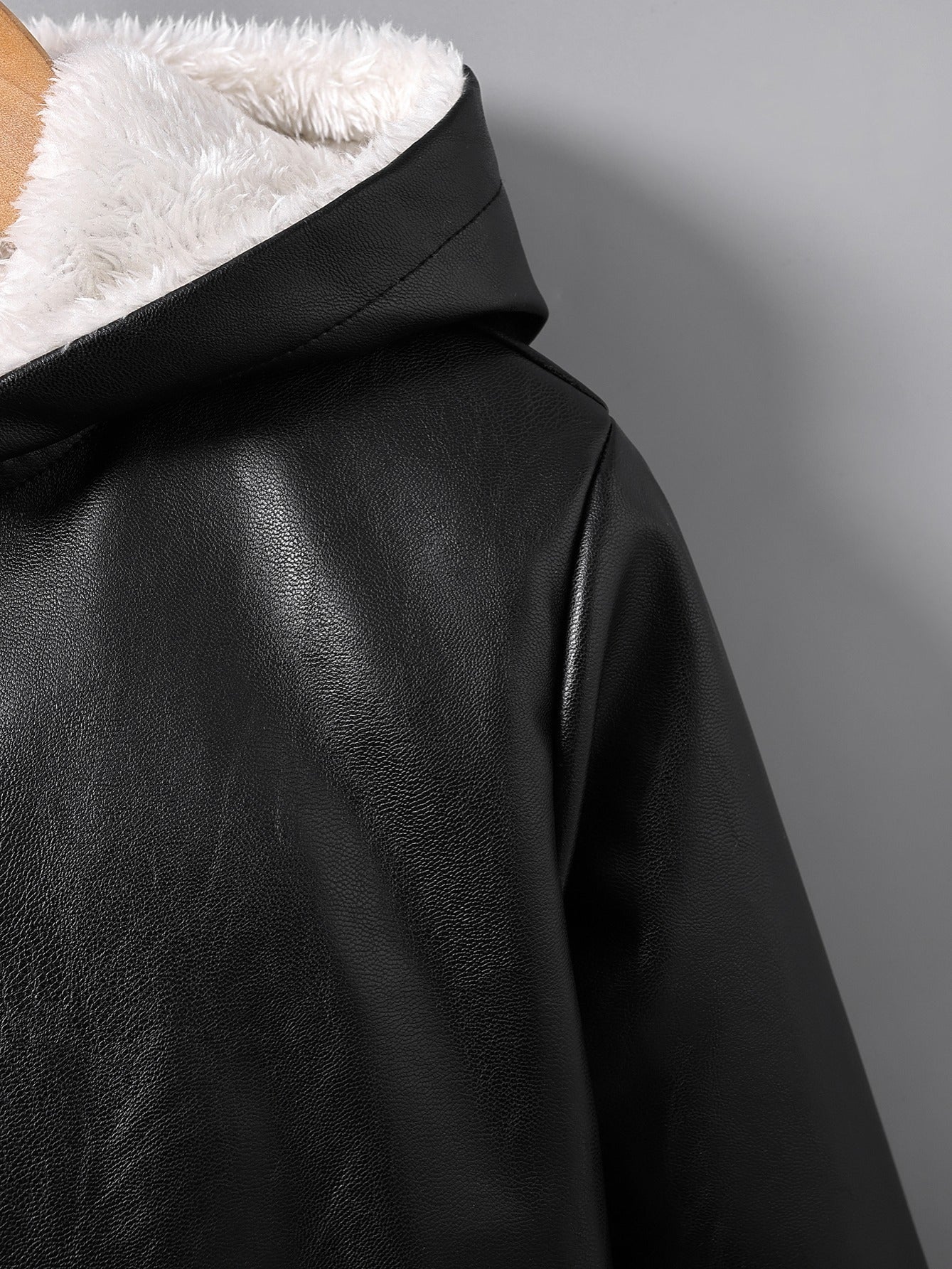 Boys' Comfortable Fleece-Lined Zip Jacket for Autumn And Winter, Thickened And Warm, New Korean-Style Motorcycle Jacket for Fall And Winter 2024. Good Vibrations