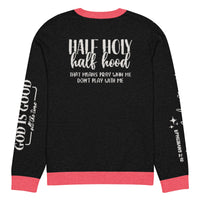 Knitted crew neck sweater Good Vibrations