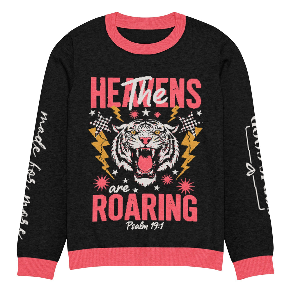 Knitted crew neck sweater Good Vibrations