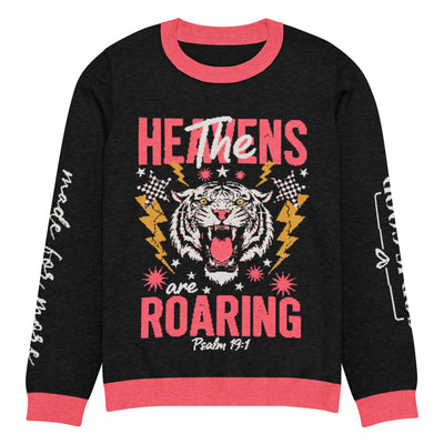 Knitted crew neck sweater