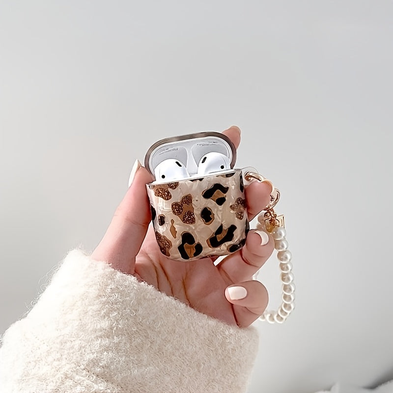 Stylish Leopard Print Earphone Sleeve with Hanging Chain - Perfect for Airpod1/2! Good Vibrations