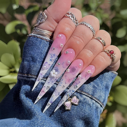 504 Pcs XXL Long Sharp Pointed Stiletto False Nails Set - Full Cover Nail Tips with Clear Plain C Curve Design for Customized Salon Nail Art - DIY Acrylic Nail Kit for Professional Results Good Vibrations