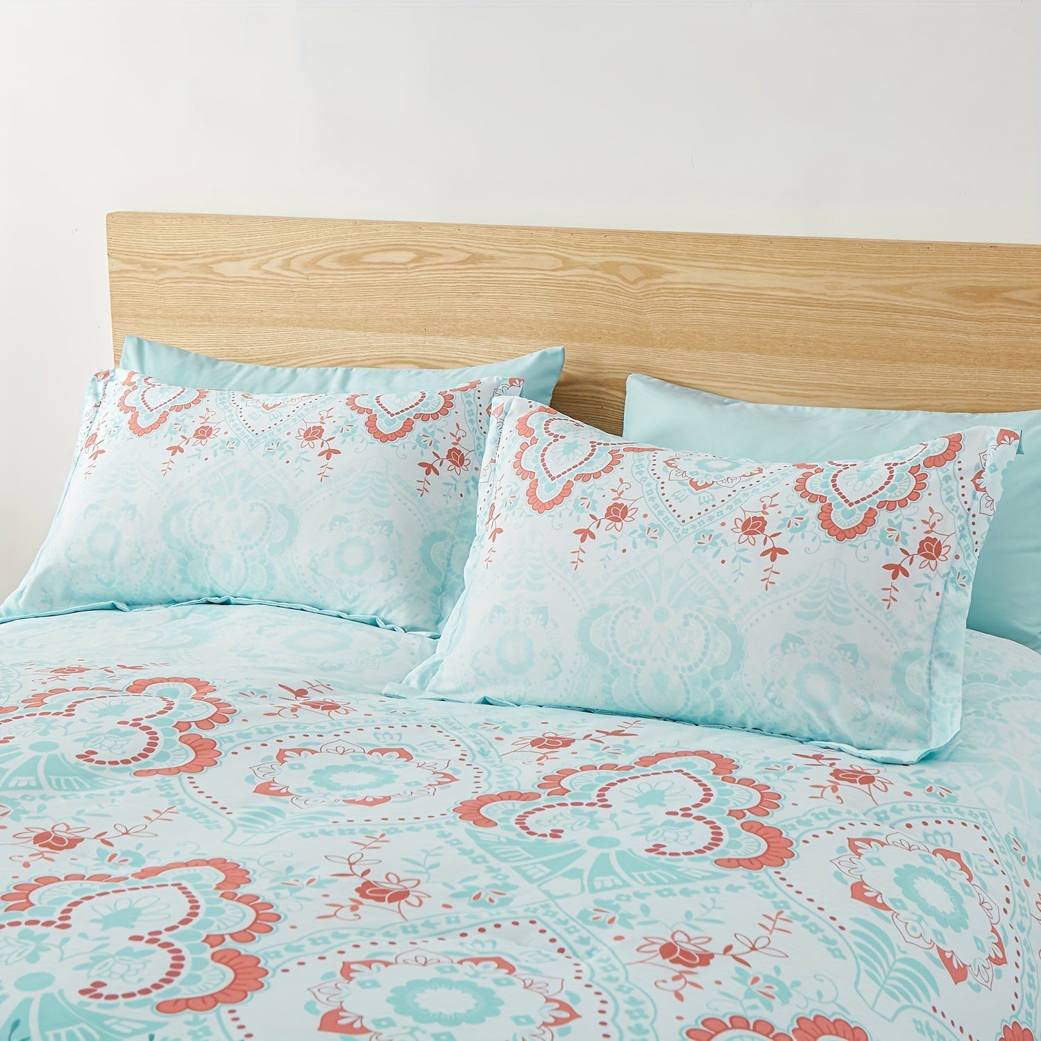 5/7pcs Bed In A Bag Bohemian Pattern Comforter And Sheet Set, Twin/Full/Queen/King Size Comforter Set, Soft Microfiber Lightweight Bedding Set For All Seasons Good Vibrations