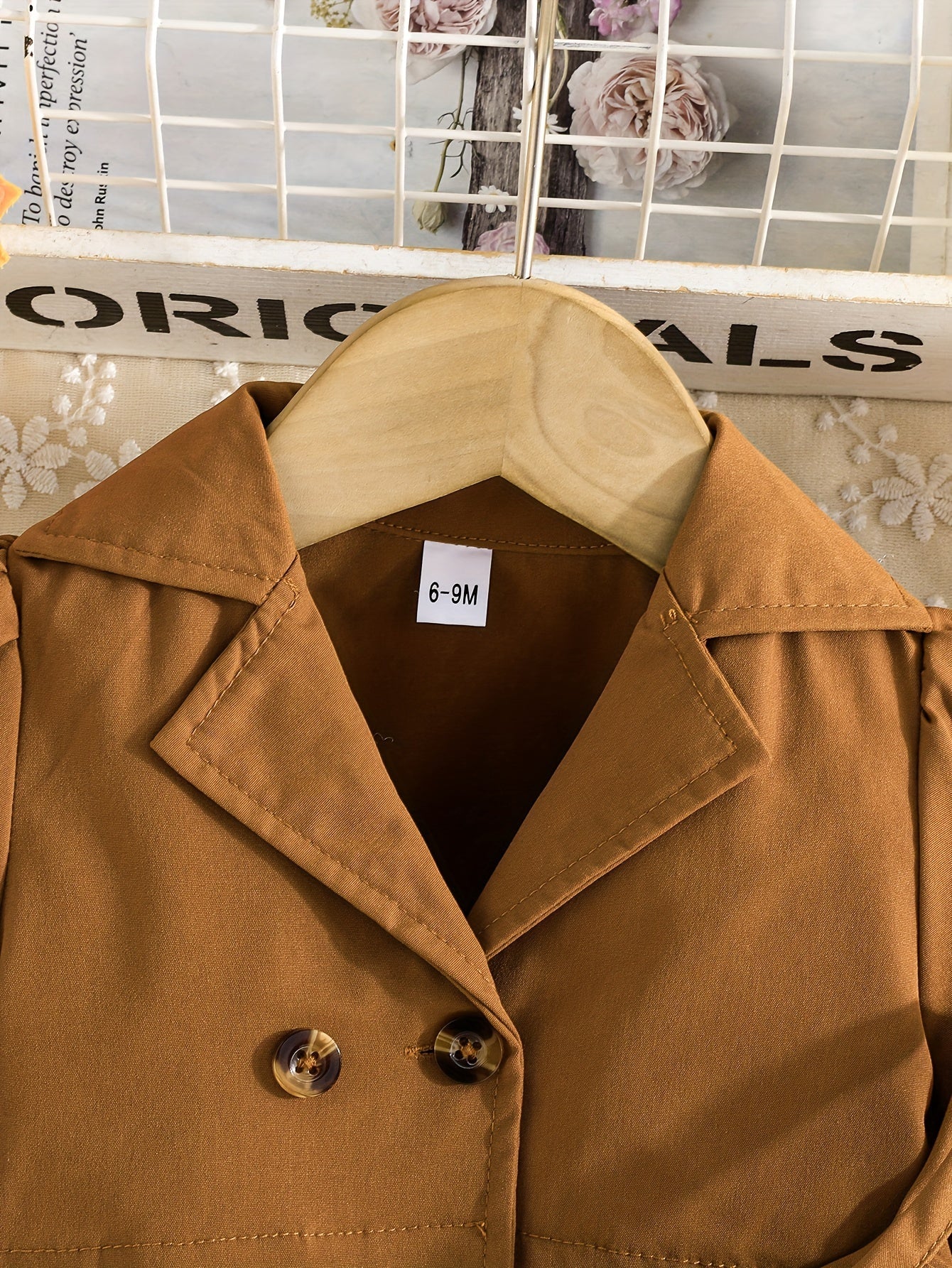 2pcs Baby's Trendy Solid Color Blazer + Belted Sundress, Toddler & Infant Girl's Clothing Set For Spring Fall, Outdoor Cloth Good Vibrations