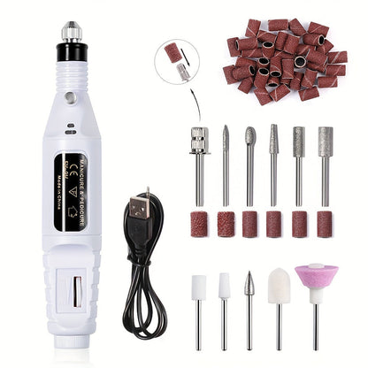 Electric Nail Drill Machine, Manicure & Pedicure Set, Low Noise Gel Art Remover, Glazing Polisher, Polishing Grinder With Drill Bits, Essential Nail Care Tool Good Vibrations