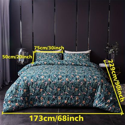 Floral Duvet Cover Set - 3 Piece Set with 2 Pillowcases, 100% Polyester Woven Fabric, Breathable All-Season, Comfortable Soft Sanded Finish, Vibrant Digital Print, Machine Washable, No Comforter or Duvet Insert Included Good Vibrations