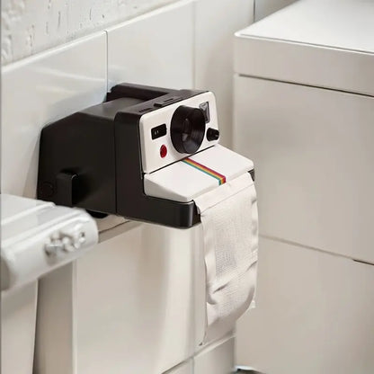 1pc Retro Camera Design ABS Resin Toilet Paper Holder - Novel Bathroom Paper Towel Dispenser, Chic Home Decoration Accessory, Unique Gift Idea Good Vibrations