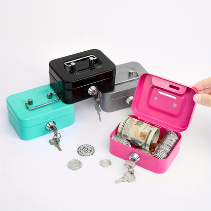 1pc Metal Keylock Storage Box, Money Box, Adult Deposit Box, Coin Deposit Box, Adult Deposit Box, Deposit Box, Cash Register 4.5 * 3.8* 2.3"/11.5 * 9.9 * 5.8cm Good Vibrations Adult Super Store
