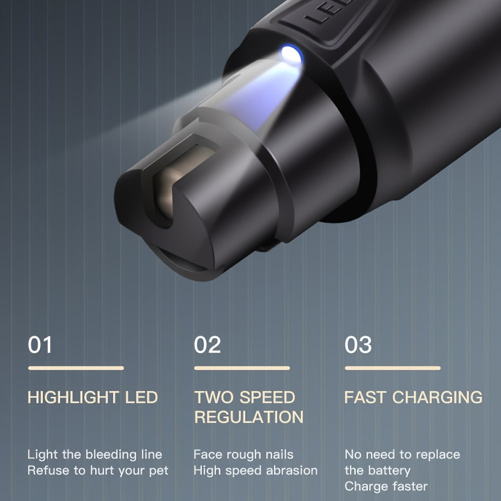 1 Powerful Pet Nail Trimmer - Ultra-Effective Trimming with Advanced Electric Claw Grinder Technology and Safe Nail Clipping - Perfect for Small to Medium-Sized Furry Friends, Long-Lasting Built-in Lithium-Ion Battery, Conven Good Vibrations