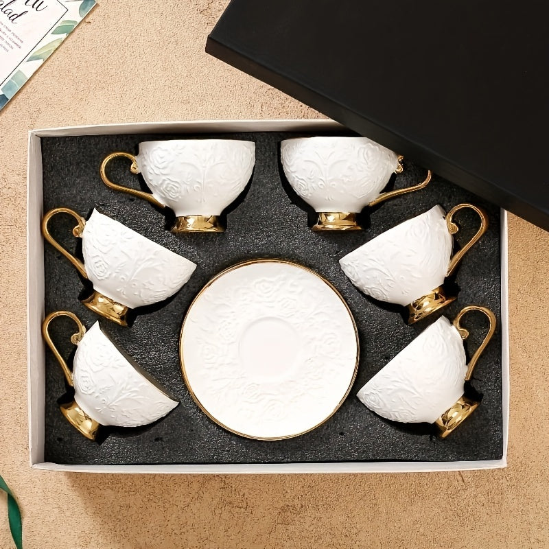 6pcs set of charming floral porcelain tea cups and saucers - 7.43oz, romantic rose design - perfect tea party, a pleasant mother
Daily gifts, special coffee cups and saucers Good Vibrations