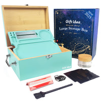 Decorative Stash Box Jewelry Chest - Combination Lock, Rolling Tray, Home Storage Organizer With Secure And Stylish Design For Valuables Halloween Christmas Gift Good Vibrations Adult Super Store