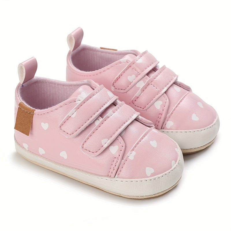 Toddler Baby Sneakers Soft Sole Non-slip Hook And Loop Fastener Shoes First Walkers Crib Shoes Girls And Boys Good Vibrations