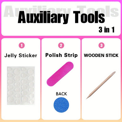 10pcs Handmade Short Ballet Nail Art Set - Glossy Red & Pink Heart Design with Glittery Gel Polish, Reusable Full Cover Press-On Nails with Hearts & Cuticle Wheel for Valentine's Day, Parties, Casual Attire - Easy Application Good Vibrations