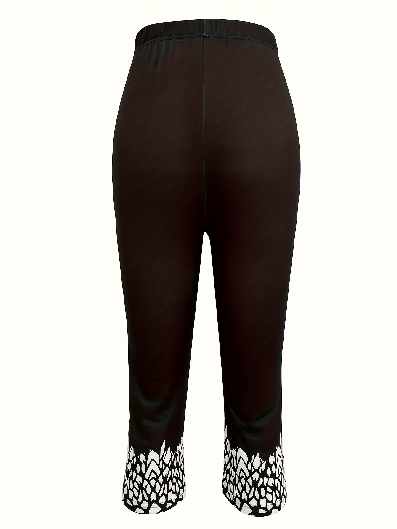 Fashion Round Neck Printed Short-sleeved T-shirt with Capri Pants for Women Set Good Vibrations