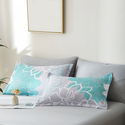 7Pcs Lightweight Boho Comforter Set - Stain-Resistant, Soft 100% Microfiber Cover, 100% Polyester Fiber Filling, Woven For Durability - Full/Queen/King Size Bed In A Bag For All Seasons, Floral Pattern Printed Bedding Good Vibrations