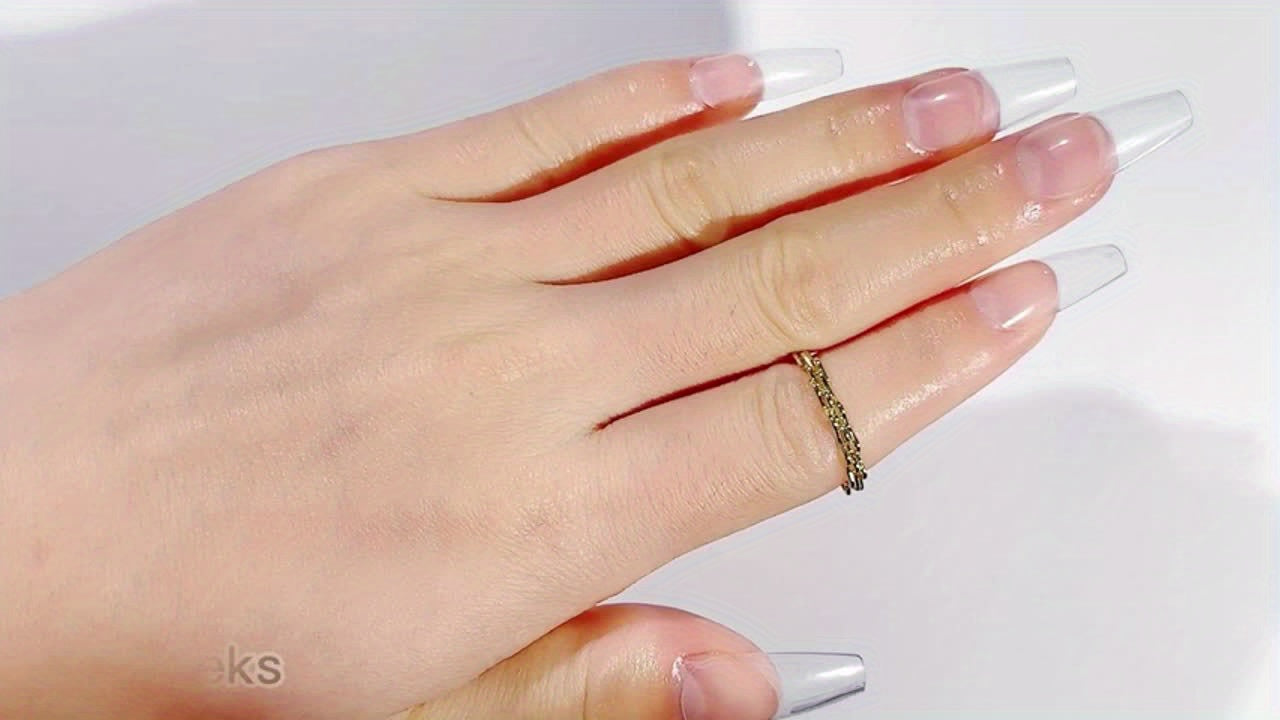 Clara Colors Nail Tips and Glue Gel Kit, 550Pcs Full Cover Soft Gel Fake Nails Tips and Nail Glue Kit with LED Nail Lamp, Medium Square Artificial False Nails Tips for Acrylic Nail Good Vibrations