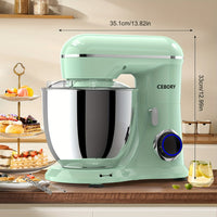 3-IN-1 660W Electric Stand Mixer, 10-Speed with Pulse Button, Attachments Include 6QT Bowl, Dough Hook, Beater, Whisk for Most Home Cooks, Dishwasher-safe, Gifts for Family And Friends, Green, Kitchen Mixer, Mixer for Baking Good Vibrations