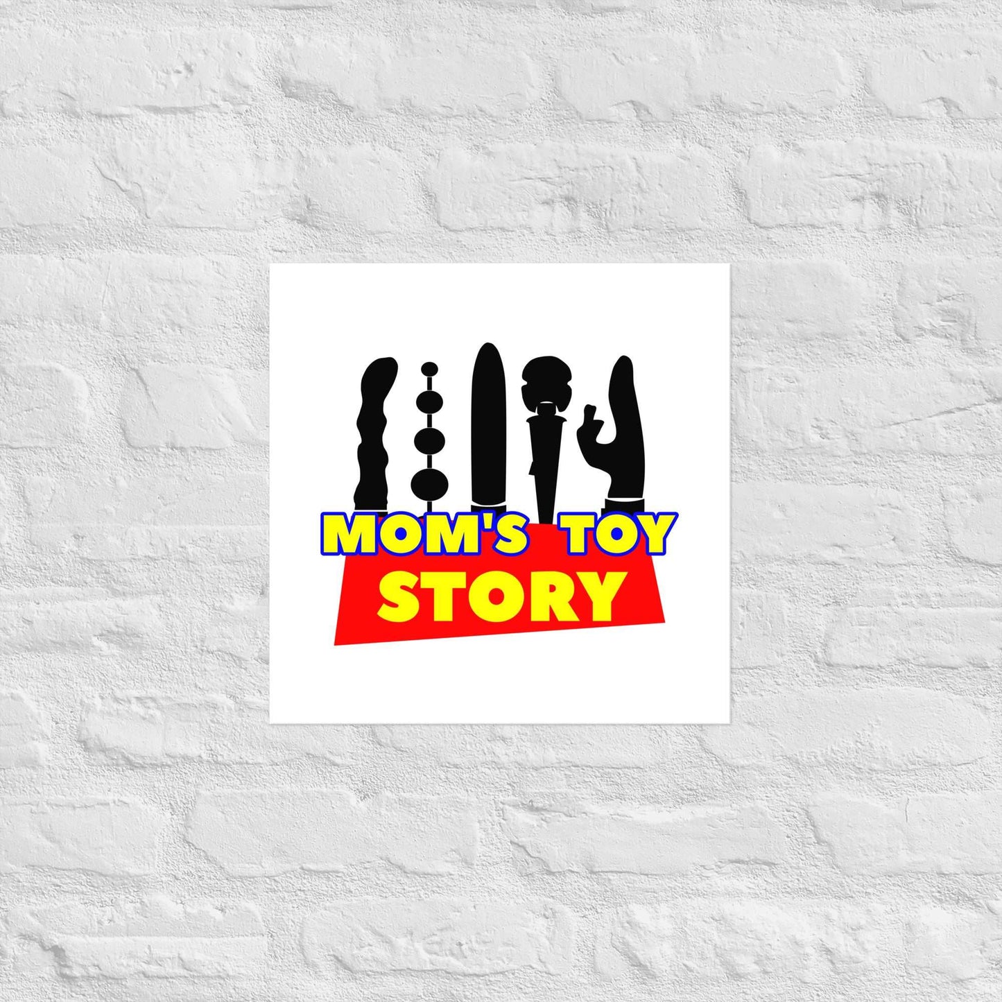 Museum-quality "Mom's Toy Poster" on thick matte paper, designed to enhance any room.