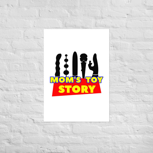 Museum-quality Mom's Toy Poster on thick matte paper, vibrant accent for room or office.