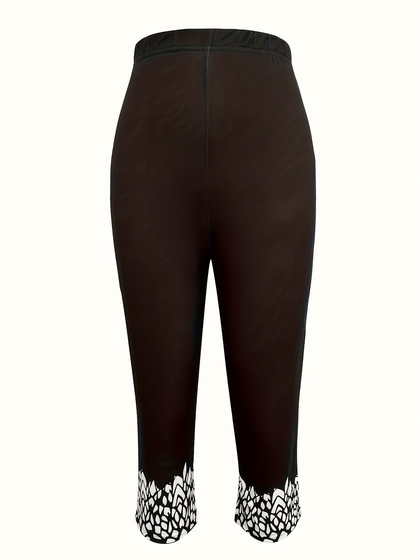 Fashion Round Neck Printed Short-sleeved T-shirt with Capri Pants for Women Set Good Vibrations