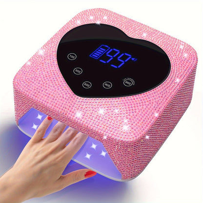 Rechargeable Nail Lamp With Battery Cordless Gel Polish Dryer Pedicure Machine UV Light For Nails Wireless Nail UV LED Lamp Good Vibrations