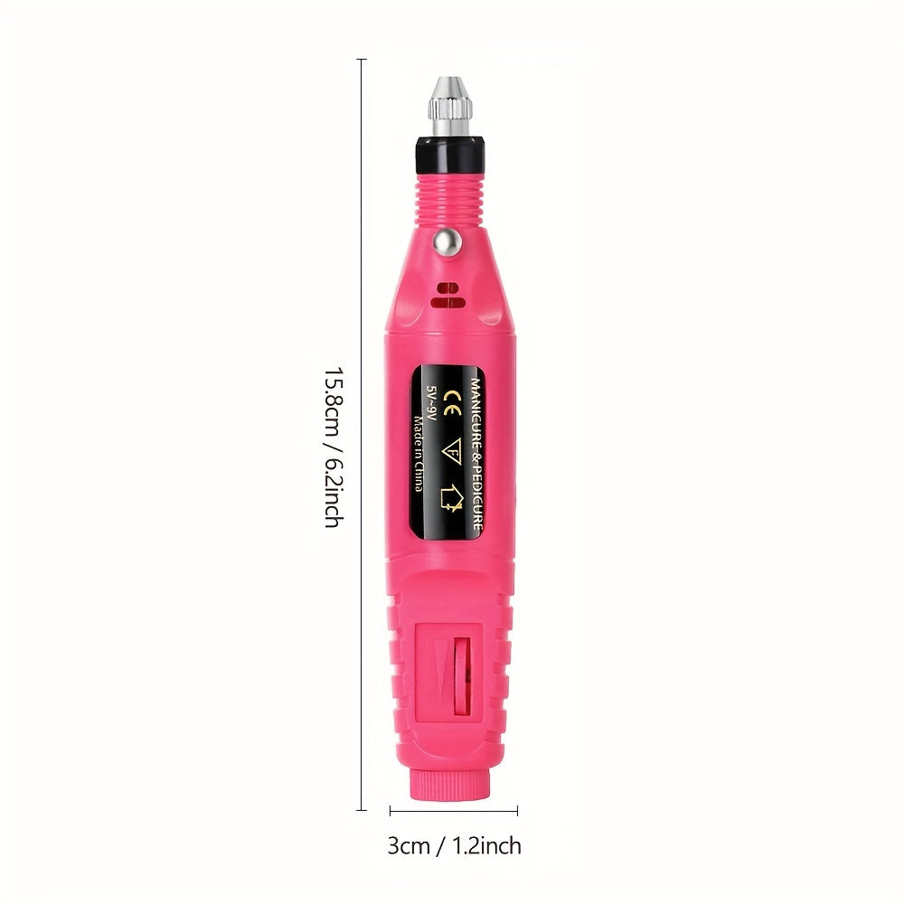 Electric Nail Drill Machine, Manicure & Pedicure Set, Low Noise Gel Art Remover, Glazing Polisher, Polishing Grinder With Drill Bits, Essential Nail Care Tool Good Vibrations