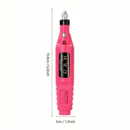 Electric Nail Drill Machine, Manicure & Pedicure Set, Low Noise Gel Art Remover, Glazing Polisher, Polishing Grinder With Drill Bits, Essential Nail Care Tool Good Vibrations