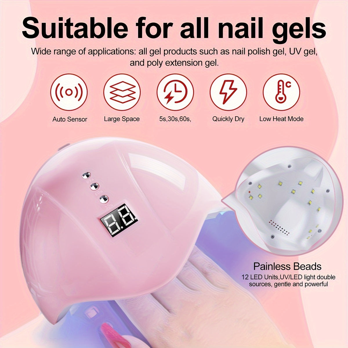 Complete Nail Care Kit: Professional Electric Drill & UV Lamp Set with Gel Polish, Manicure Tools - USB Powered, Alcohol-Free Good Vibrations
