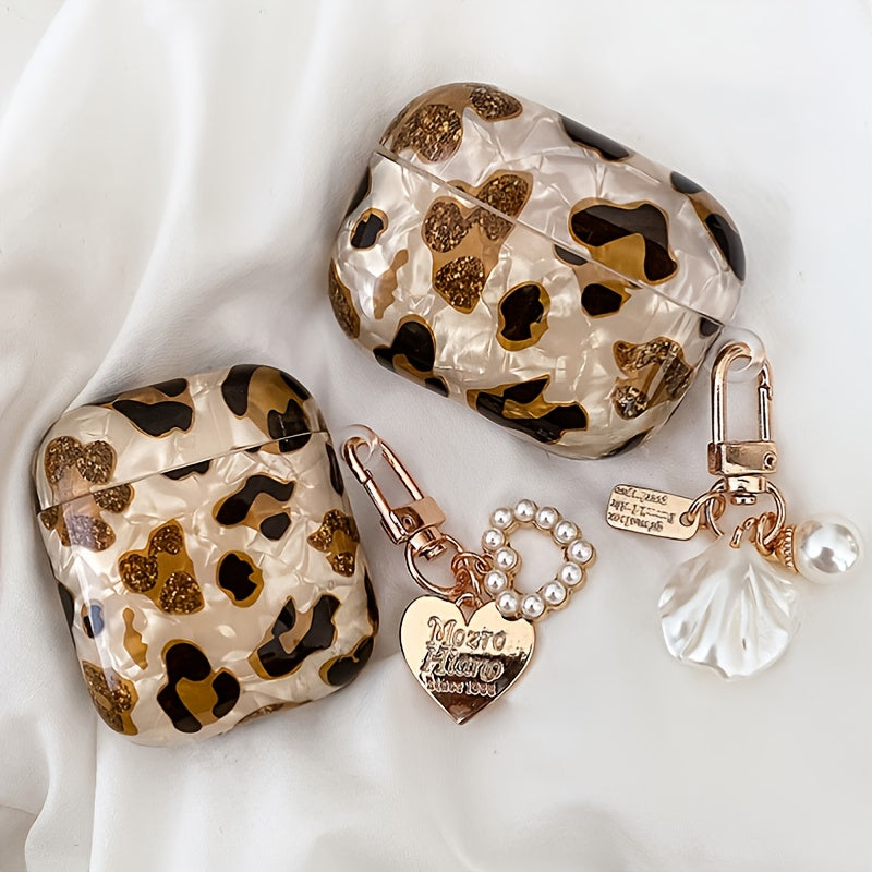 Stylish Leopard Print Earphone Sleeve with Hanging Chain - Perfect for Airpod1/2! Good Vibrations