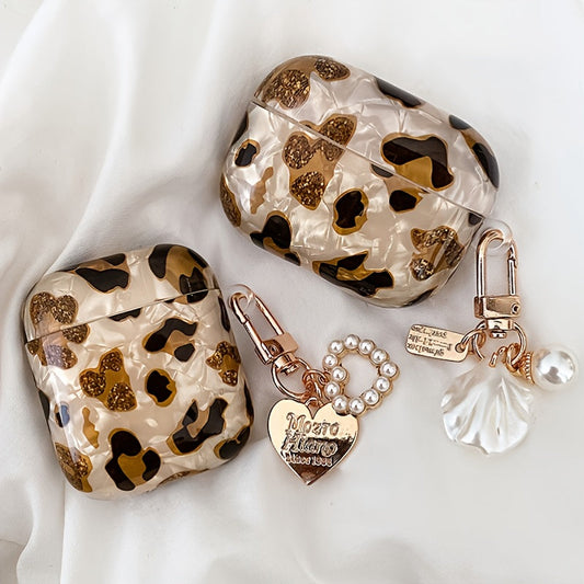 Stylish Leopard Print Earphone Sleeve with Hanging Chain - Perfect for Airpod1/2! Good Vibrations