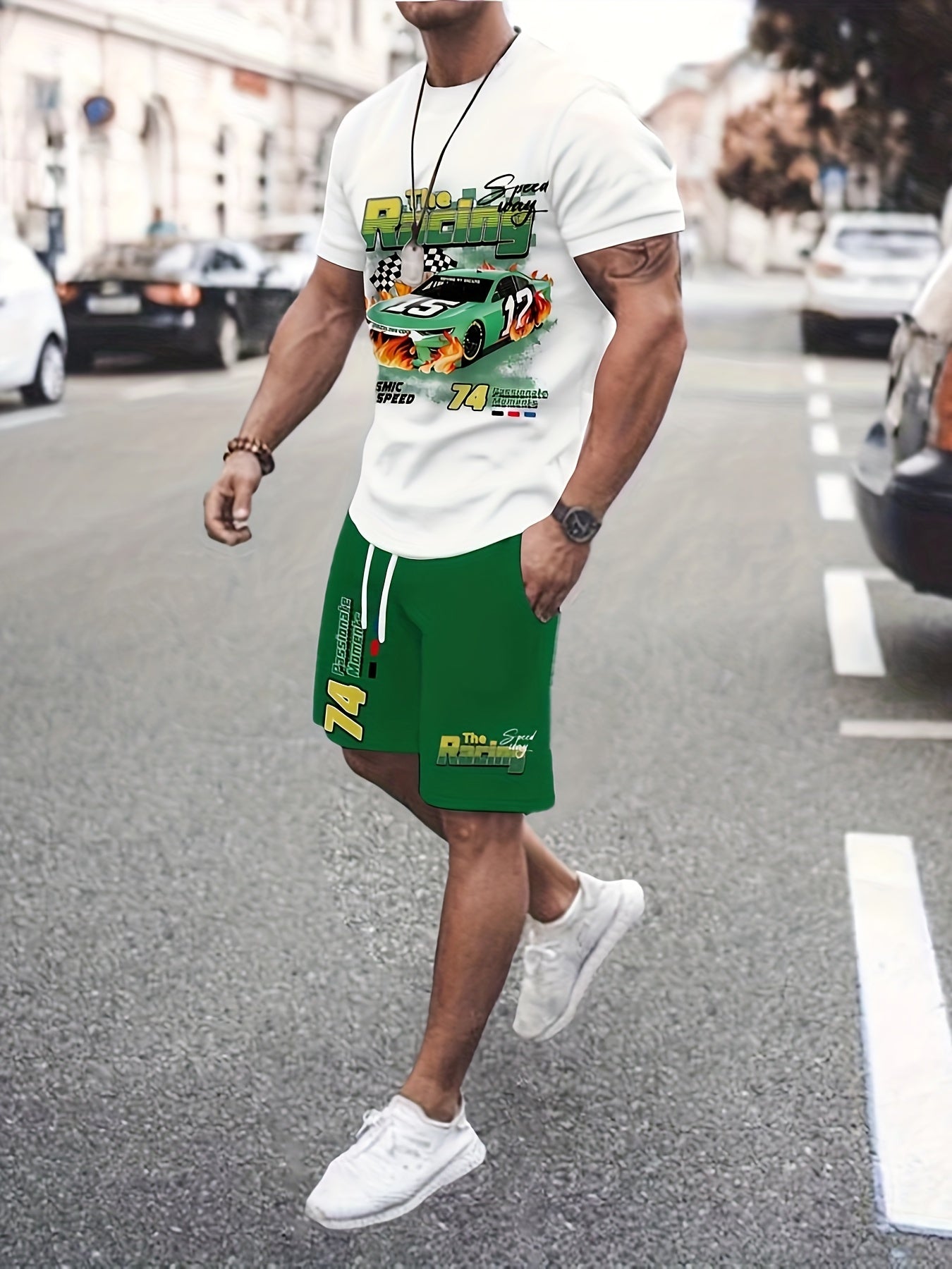 Qihang 3D Digital Printing Clothing Set Good Vibrations