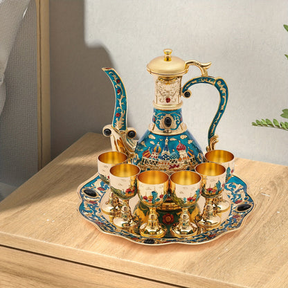 Vintage Turkish Tea Set Coffee Pot Tea Crafts Teapot Cup Set Tea Service Set Good Vibrations
