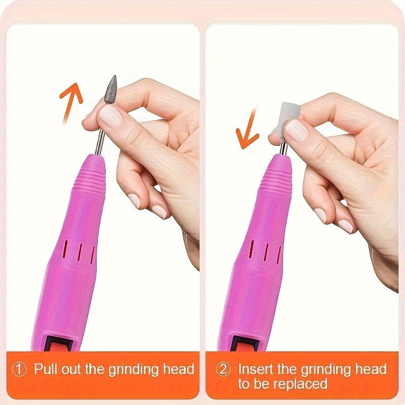 [Fast Arrival] Electric Nail Drill Kit - Professional Manicure Tool for Gel Polish Removal, Low Noise, with Milling Cutters and Drill Bits Set for Home Salon Use - Easy to Use, Portable, and Space-Saving Design Good Vibrations