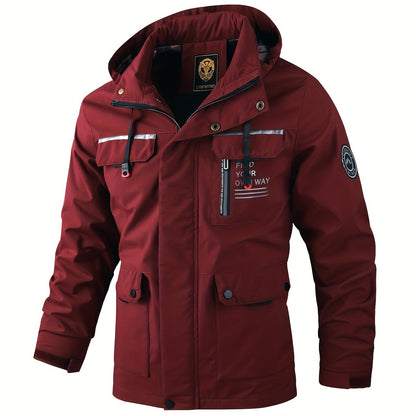 New Men's Fashion Casual Windbreaker Jacket, Spring Outdoor Thin Jacket Good Vibrations