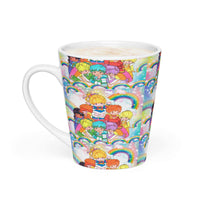 Rainbow and friends Latte mug