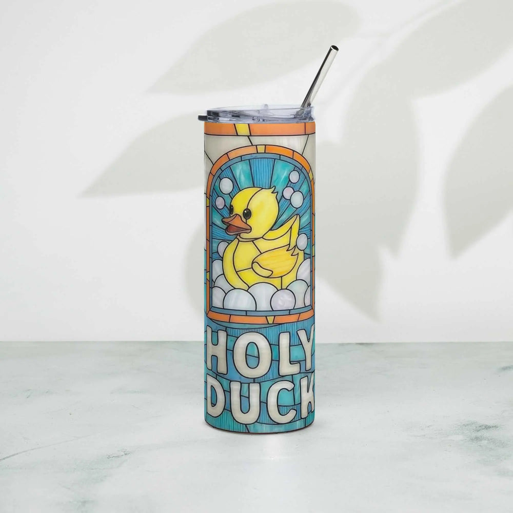 Stained Glass Rubber Duck Stainless steel tumbler GOOD Vibrations