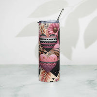 Glitter Heart Stainless steel tumbler GOOD Vibrations
