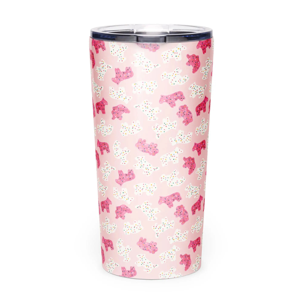 Tapered stainless steel tumbler Good Vibrations