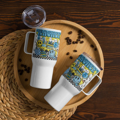 Travel mug with a handle