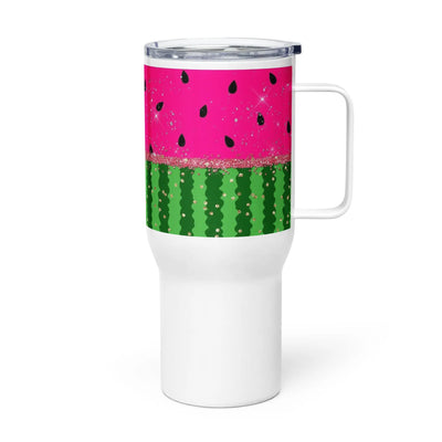 Travel mug with a handle